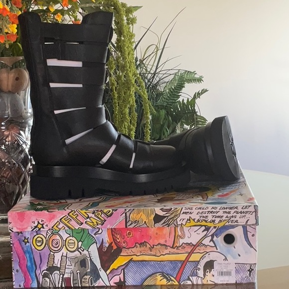 Jeffrey Campbell size 8.5 Black/Noir gladiator boot sandal from Free People - Picture 9 of 12